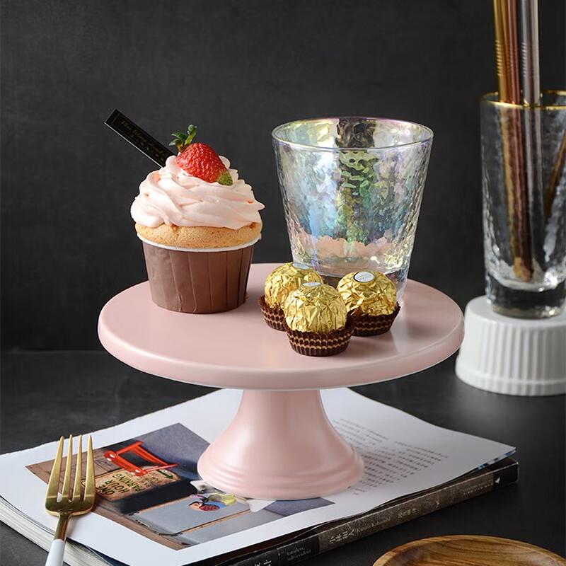 High-Foot Ceramic Cake & Dessert Tray