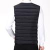 Father Winter Vest Padded Plush Solid Color Single-breasted Sleeveless Cold-proof Outerwear Plus Size Cotton Waistcoat for Outdoor