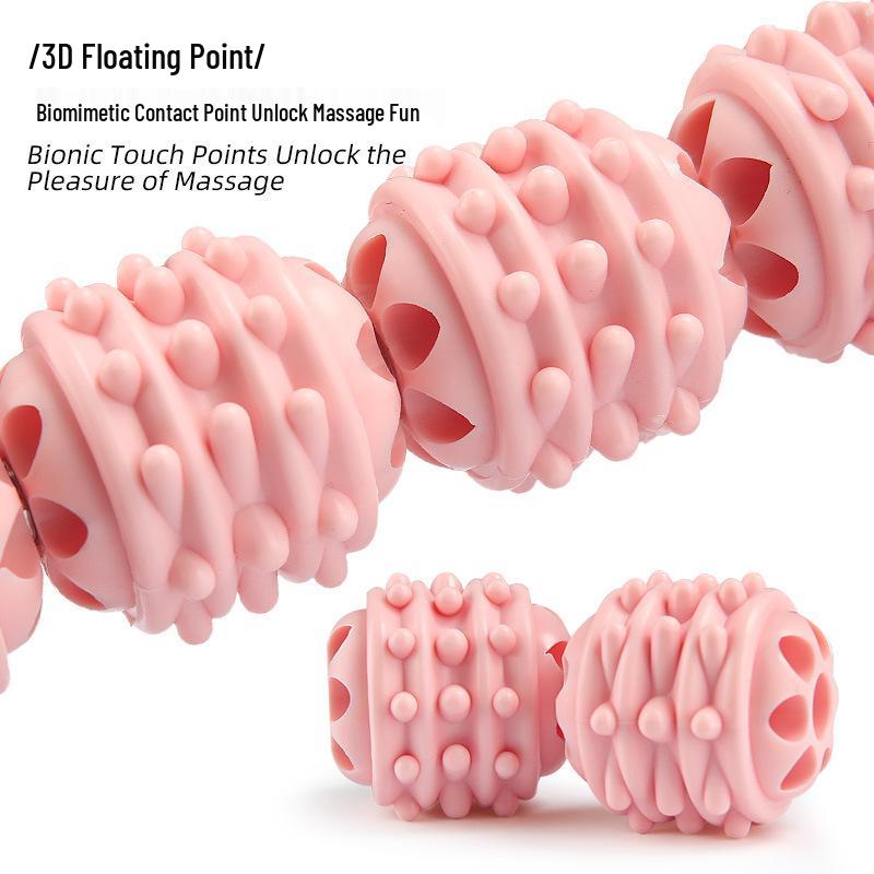 Vierrädriger bionischer Muskelmassagestab für Wade, Taille, Schulter und Nacken