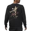 Jordan Solid Color Crew Neck Sweatshirt With Letter Pattern Men Tops Black DV1619-045