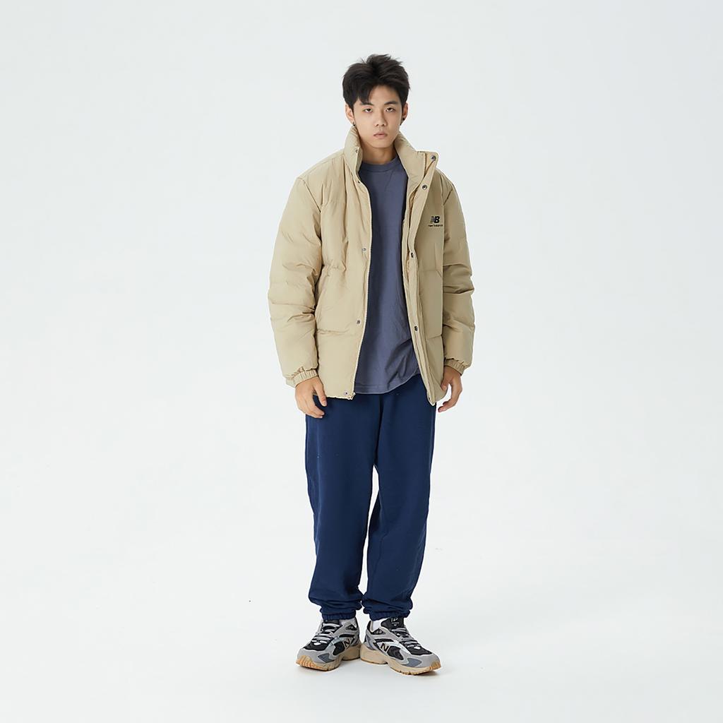 New Balance Logo Sports Down Jackets Asia Sizing 'Beige' Men's AMJ24359-TWD