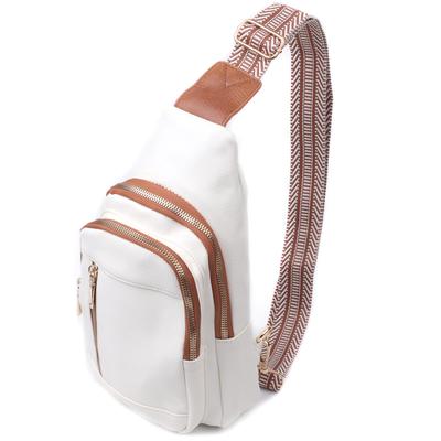 Top-Umhängetasche für Damen aus Kunstleder VINTAGE Bag 22746 Weiß