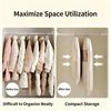 Clothing Compression Storage Bags Vacuum Free Dustproof Clear Space Saver Organizers for Wardrobe Closet Travel Camping Packing