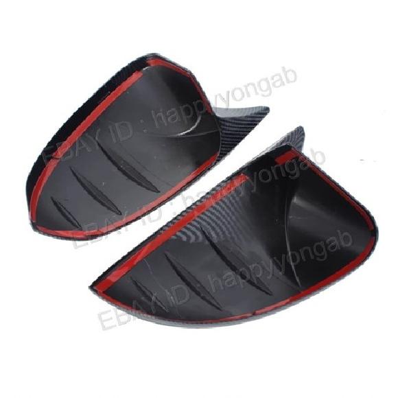 Rearview Mirror Carbon Fiber Cover Trim OX Horn For 2024-2025 Hyundai Sonata