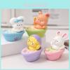 Cute Rabbit Bear Animal Bath Series Model Ornament Set For Kids And Collectors