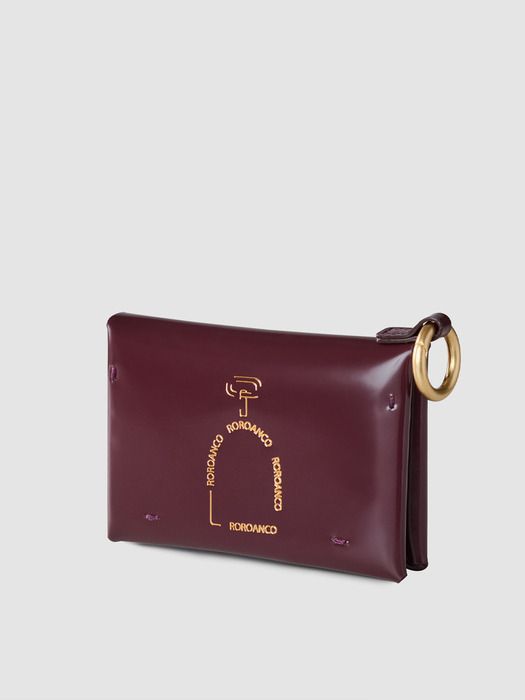 ROROANCO Multi Pochette Folding card wallet_BURGUNDY