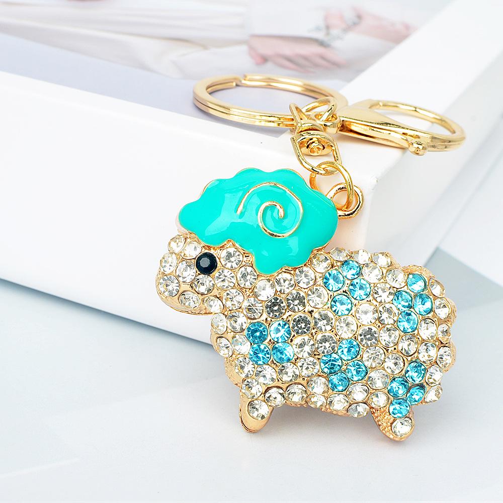 2027 Year of the Sheep: Cute Korean Style Cartoon Sheep Metal Keychain and Bag Charm