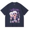230 Gsm 100% Cotton Jujutsu Kaisen V5 Gojo Print Unisex Heavy Cotton T Shirt