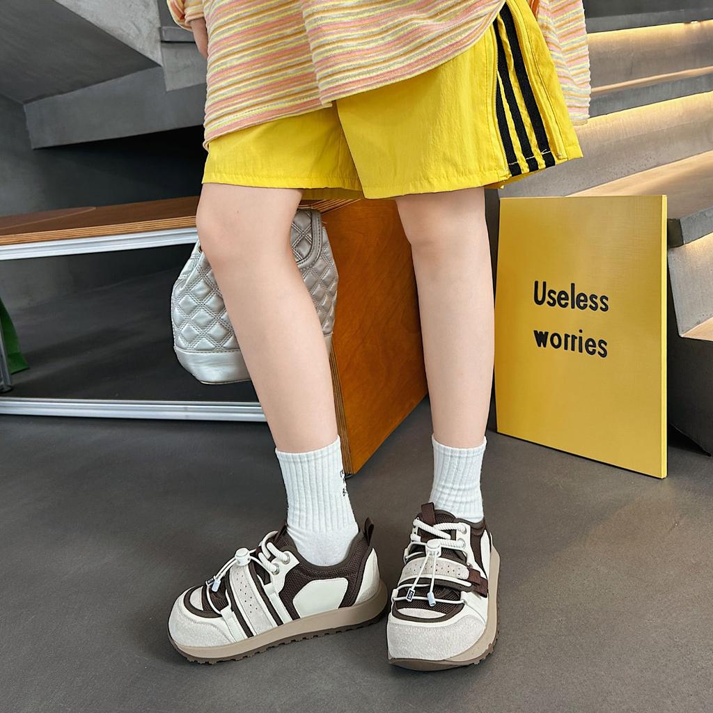 Chaussures poupée tête large moche mignonnes respirantes en maille de cuir pour femmes automne légères semelles souples baskets pain chaussures décontractées