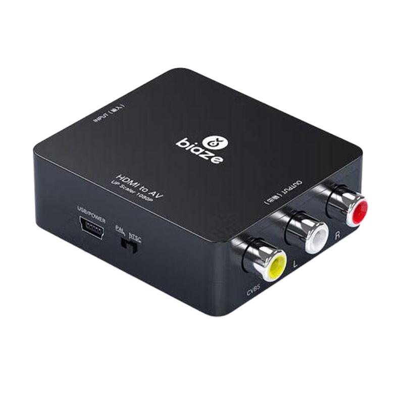 Biaz HDMI to AV Converter with USB Power – Digital HD to 3RCA (Red, White, Yellow) Audio and Video Cable