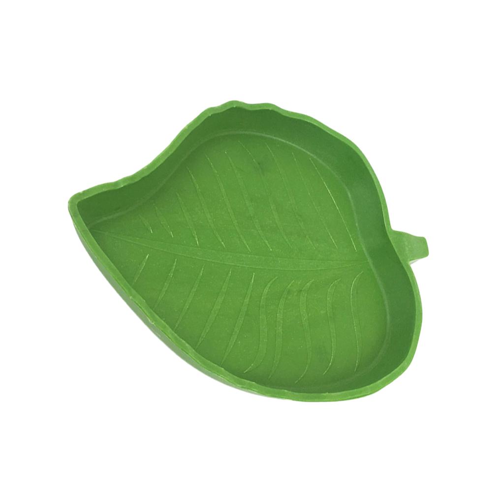 Healthy Feed For Pets Durable Plastic Bowl With Easy To Clean Drinking Bowl Dish Reptile Water Bowl Pet Bowl Feeder Small Leaf Style