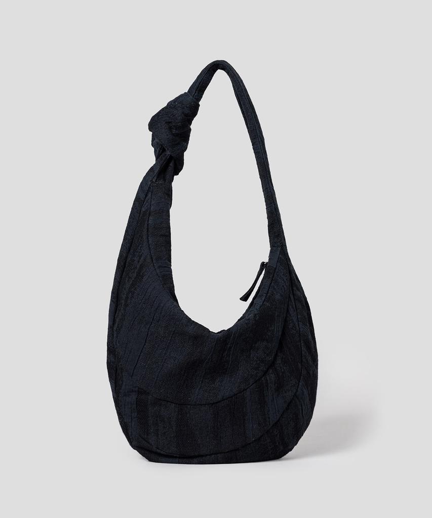 Anggae Jacquard Knot Tube Bag (S) Black