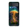 Phone Cover For Samsung Galaxy Z Flip 6 5 4 Case Transparent For Samsung Z Flip 3 Hard PC Foldable Shell Pink Jellyfish Oceanic