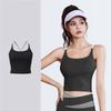Dámská jógová vesta Sexy sportovní podprsenka Běžecké tričko Fitness trička Crop top Cvičební Elastické sportovní prádlo Rychleschnoucí Gym top