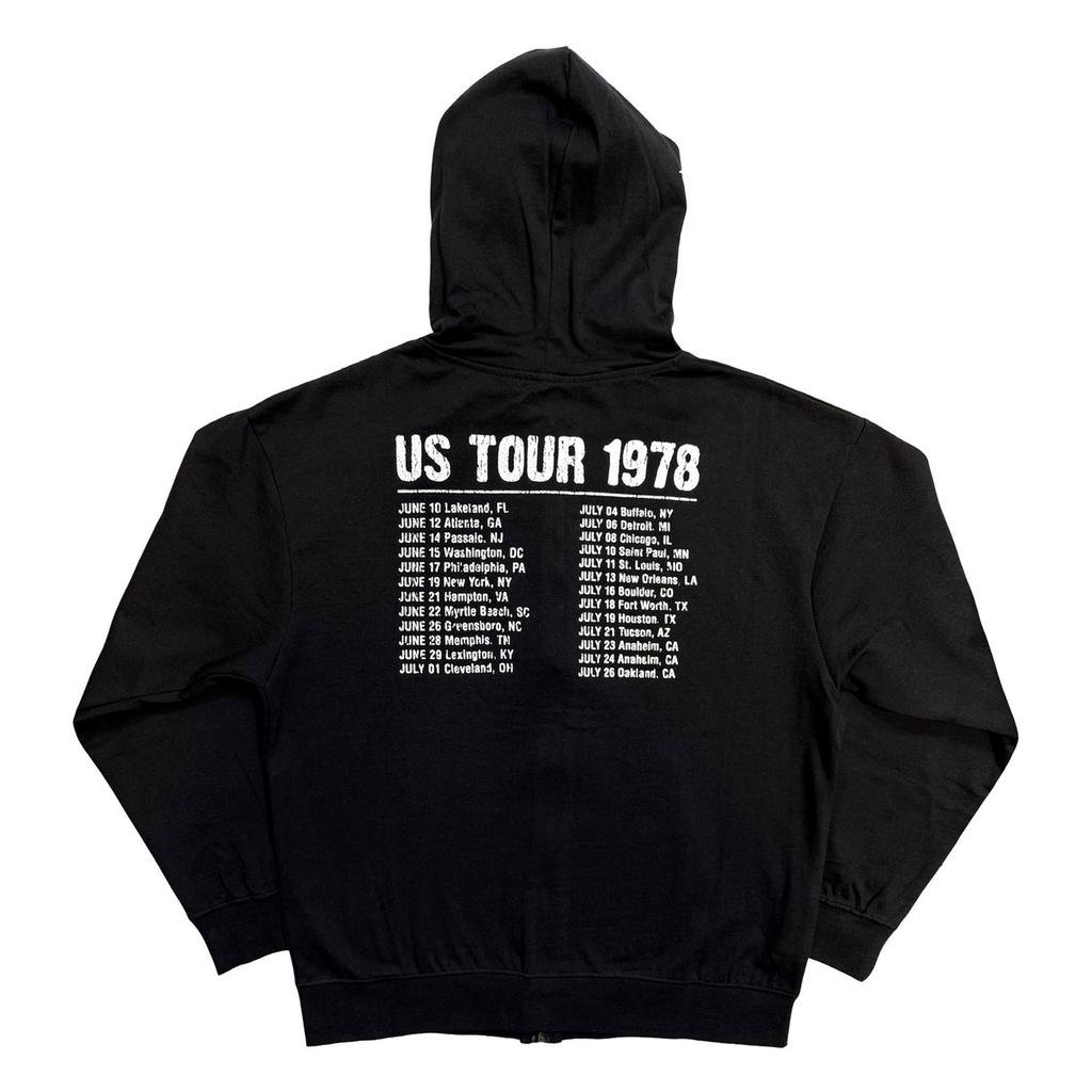 The Rolling Stones Unisex Adult US Tour Â´78 Full Zip Hoodie