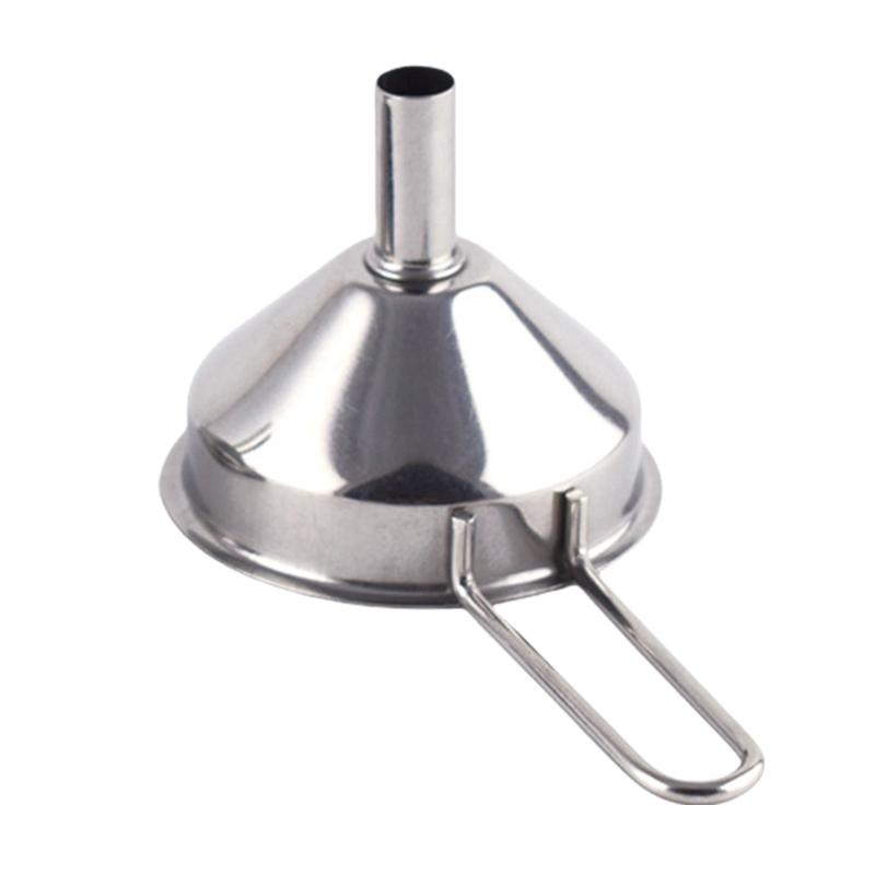 Thickened Stainless Steel Funnel for Home Cook Conical Liquid Transfer Funnel with Hanging Hole Spices Pouring Tool