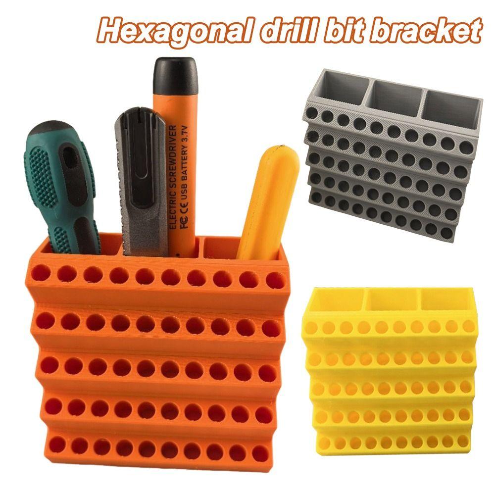 50 Holes Drill Bits Organizer Easy Storage Screwdriver Storage Rack Workshop