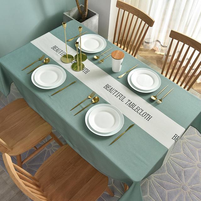 Elegant Modern Multi -Color Printed Rectangular Tablecloth For Table And Home Decoration Waterproof Coffee Tablecloth
