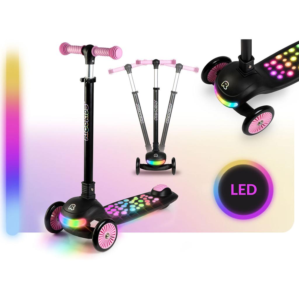 Ricokids Glowi Led Three-Wheeled Balance Scooter For Kids, And