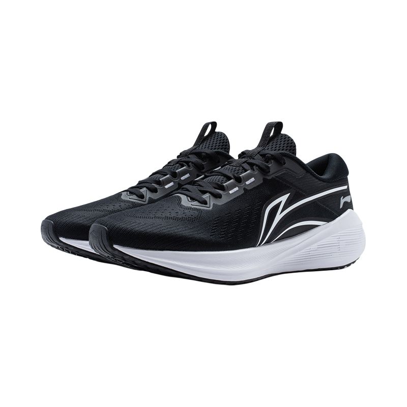 Li Ning Wu Yue V2 Fashion Comfortable Versatile Shock Absorbing Non-Slip Low-Top Running Shoes Men sneaker Black ARST053-3-1