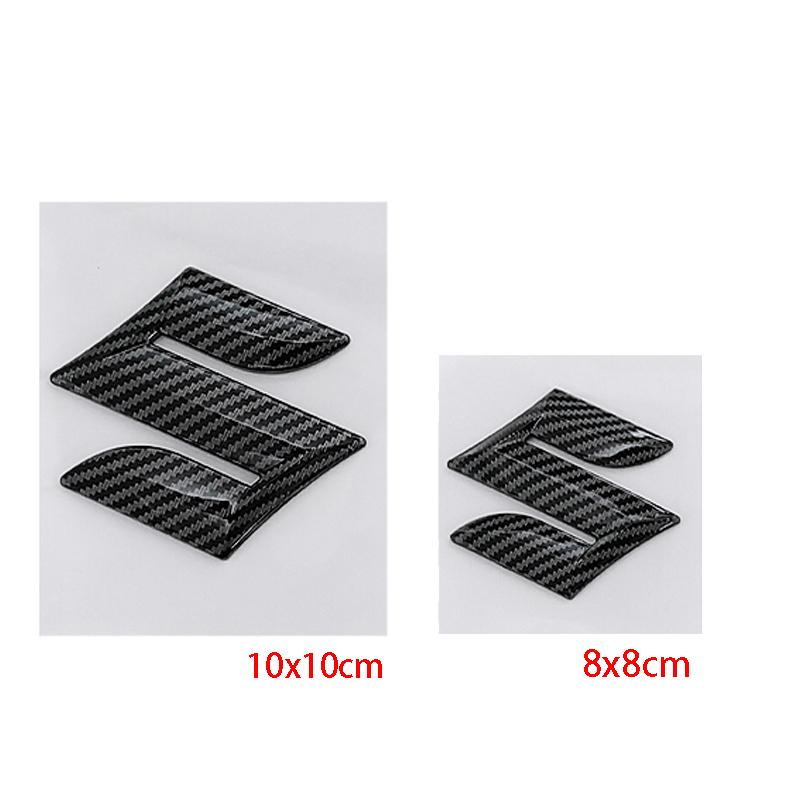 

2pcs/3pcs ABS Carbon Fiber Car Logo Front Rear Badge Sticker for SUZUKI Swift Replaced Steering Wheel Center Emblem Trunk Decal