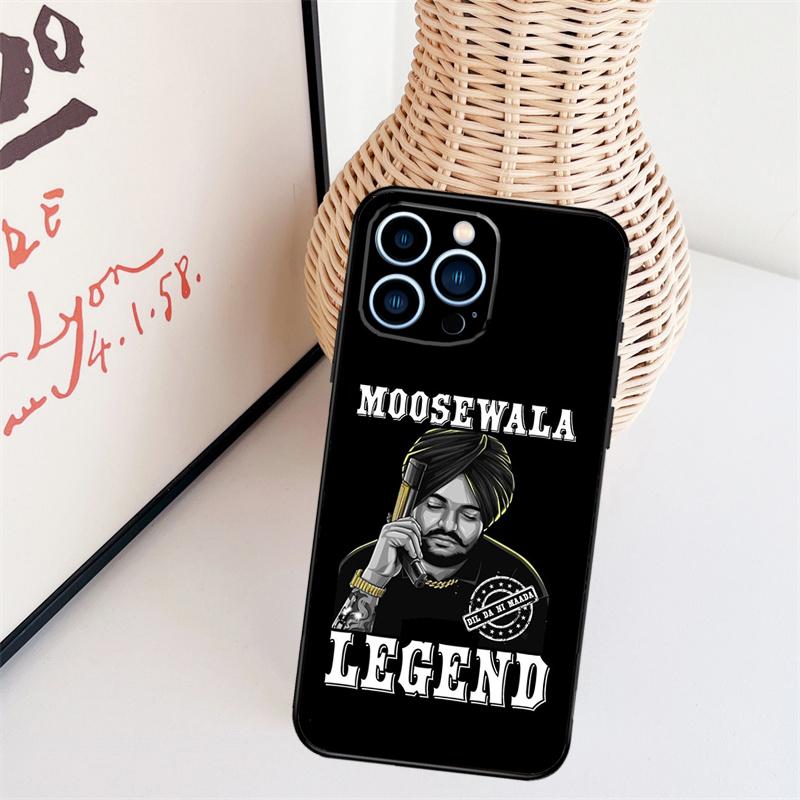 Sidhu Moose Wala Funda For iPhone 16 15 Pro 14 Pro Max Plus 11 13 12 Mini X XS XR Phone Case