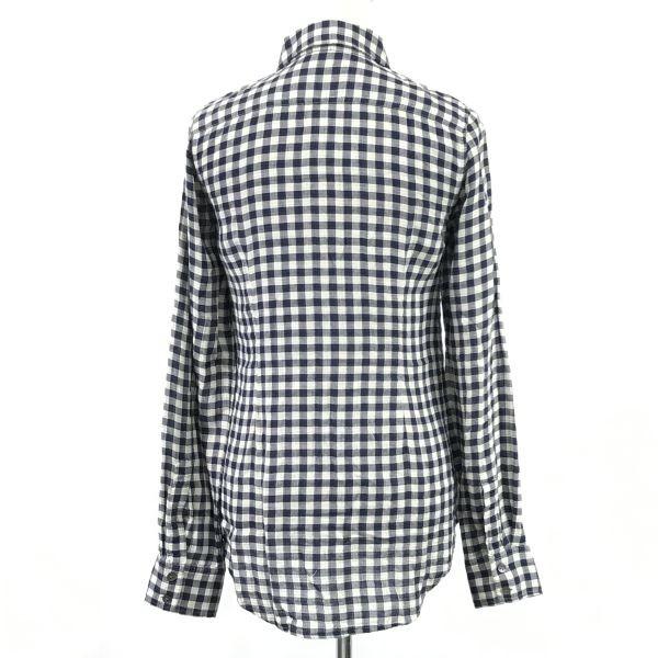 Theory Damska koszula z długim rękawem, lekka, rozmiar M, granatowo-biała krata(UŻYWANY)