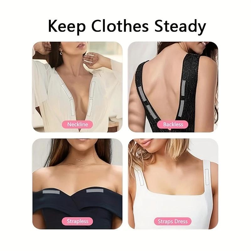 Double-sided Body Tape Self-Adhesive Bra Clothes Dress Shirt Secret Sticker Clear Lingerie Pads Anti-naked Invisible Chest Patch