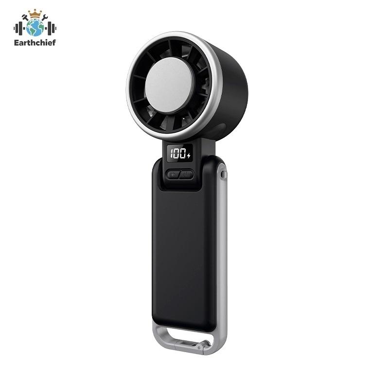5-Speed Adjustable Mini Foldable Cooling Fan for Indoor Outdoor Travel Portable USB Rechargeable Plastic Handheld Turbo Fan