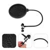 Double Layer Studio Microphone Pop Filter Flexible Wind Screen Sound Filter Blowout Mask Mic Shield for Recording Accessories