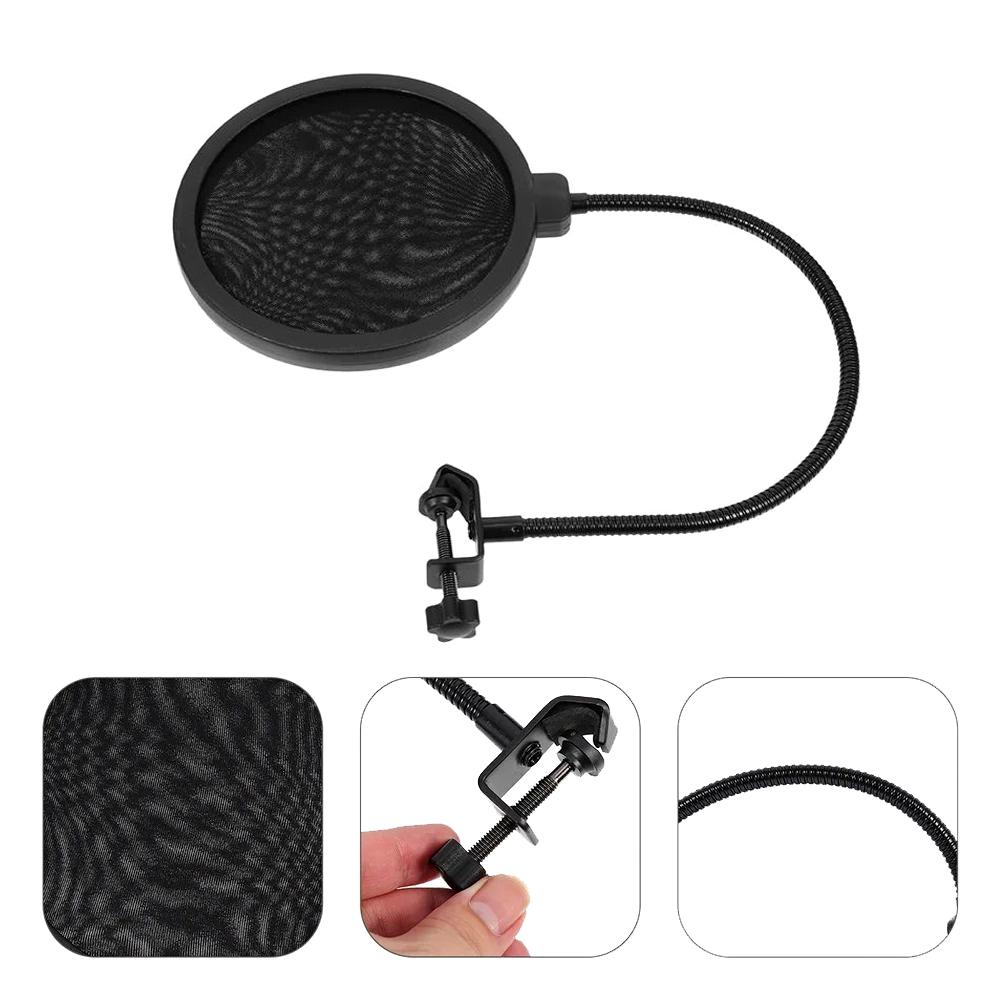 Double Layer Studio Microphone Pop Filter Flexible Wind Screen Sound Filter Blowout Mask Mic Shield for Recording Accessories