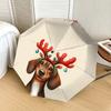 1pc Christmas Dog Antlers Decoration Umbrella with Plastic Handle,Suitable for All Seasons Home Travel Outdoor UmbrellaDD232