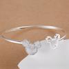 925 sterling Silver open bangle women lady noble nice bracelet fashion charm jewelry wedding  party