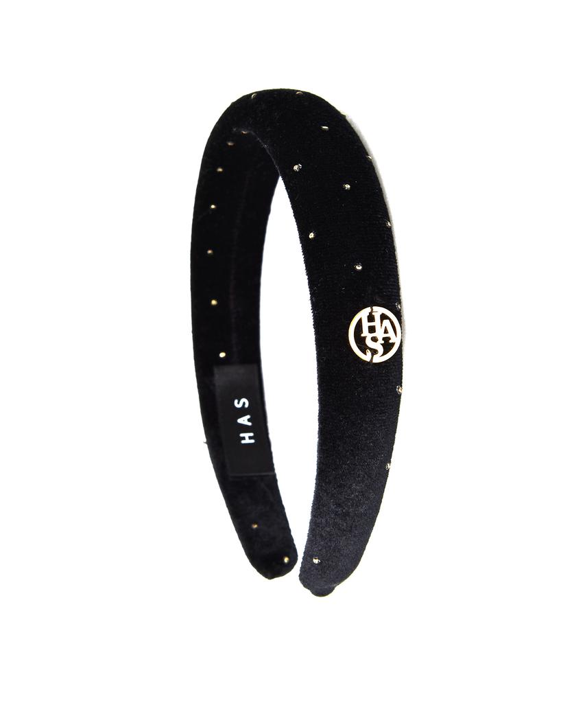 Has Hw004 Glitter Has Logo Velvet Hair Band