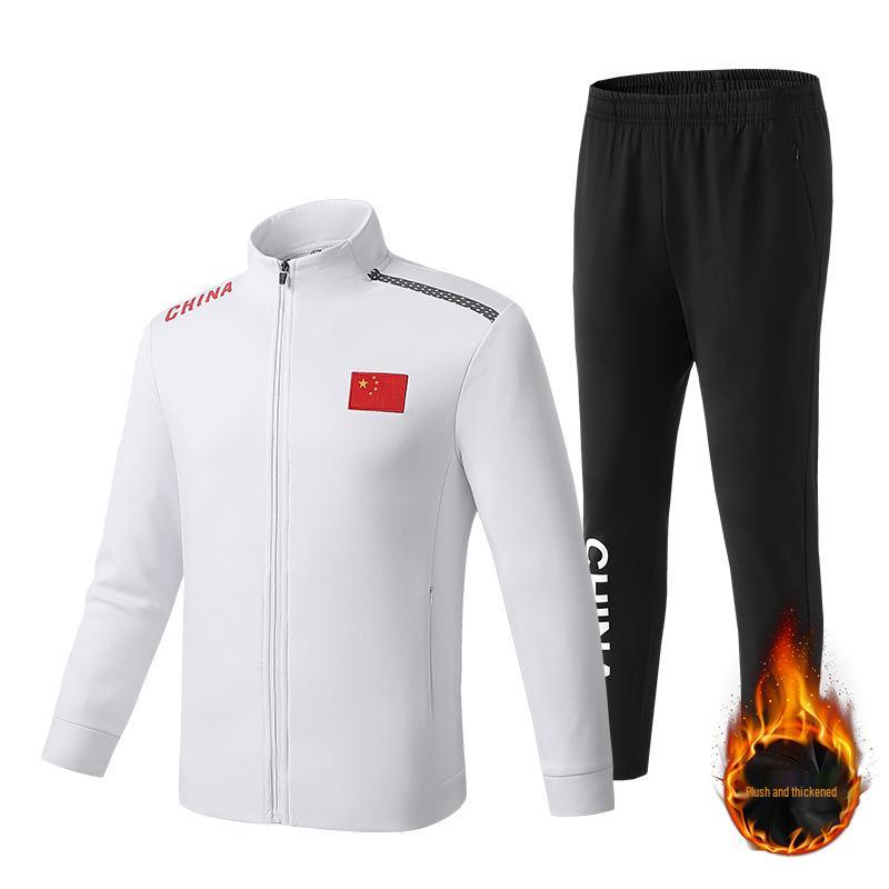Thickened Velvet Sports Suit: All-Season National Team Athlete & Martial Arts Coach Training Set