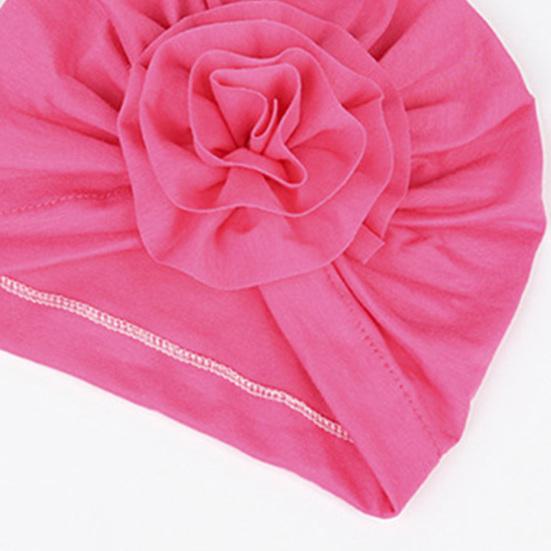 Newborn Hat Soft Stylish Polyester Cotton Big Flower Baby Cap for Little Girl