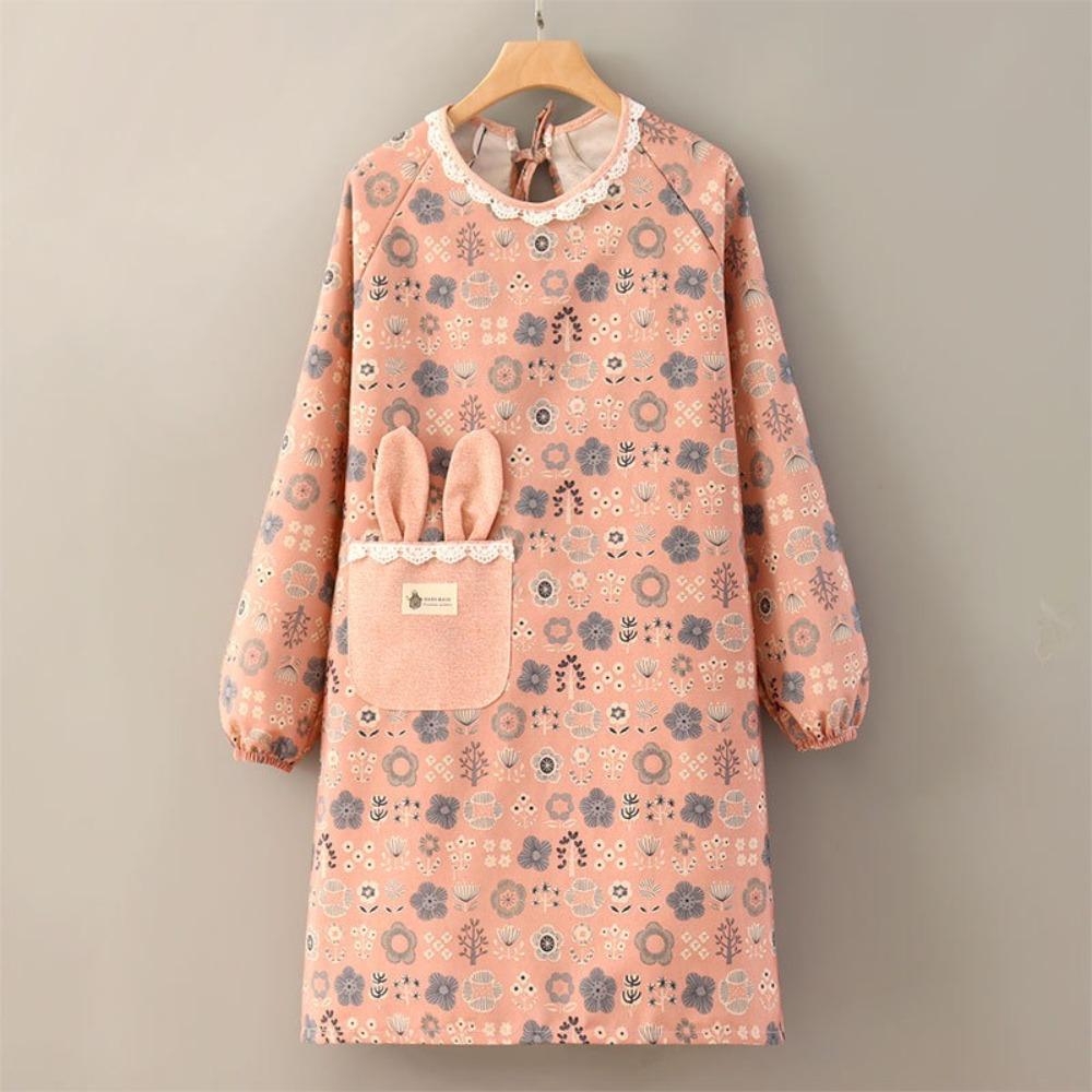 Cotton Cooking Apron Cute Plants Pattern Household Apron New Baking Overalls  Kitchen Accessories