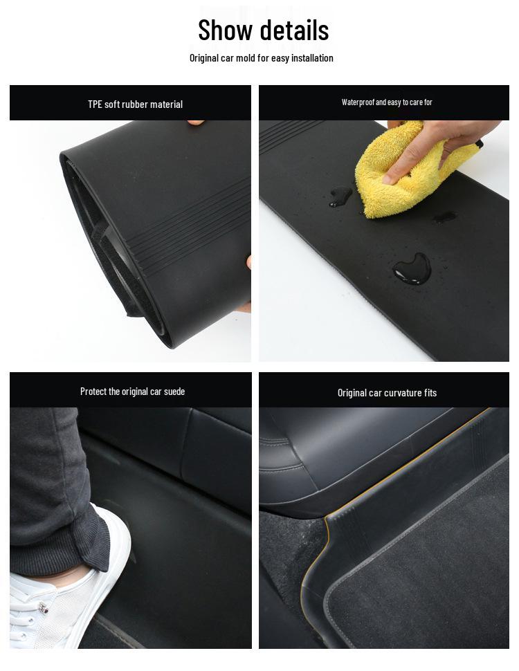 Tesla Model Y Rear Seat Protective Mat - Full Coverage Accessory for Under Seat Modification