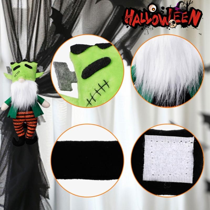 Festival Witches Frogs Design Curtain Holdbacks Easy Installation Halloween Party Supplies Homes Decors For Kids Adults Holiday Celebration