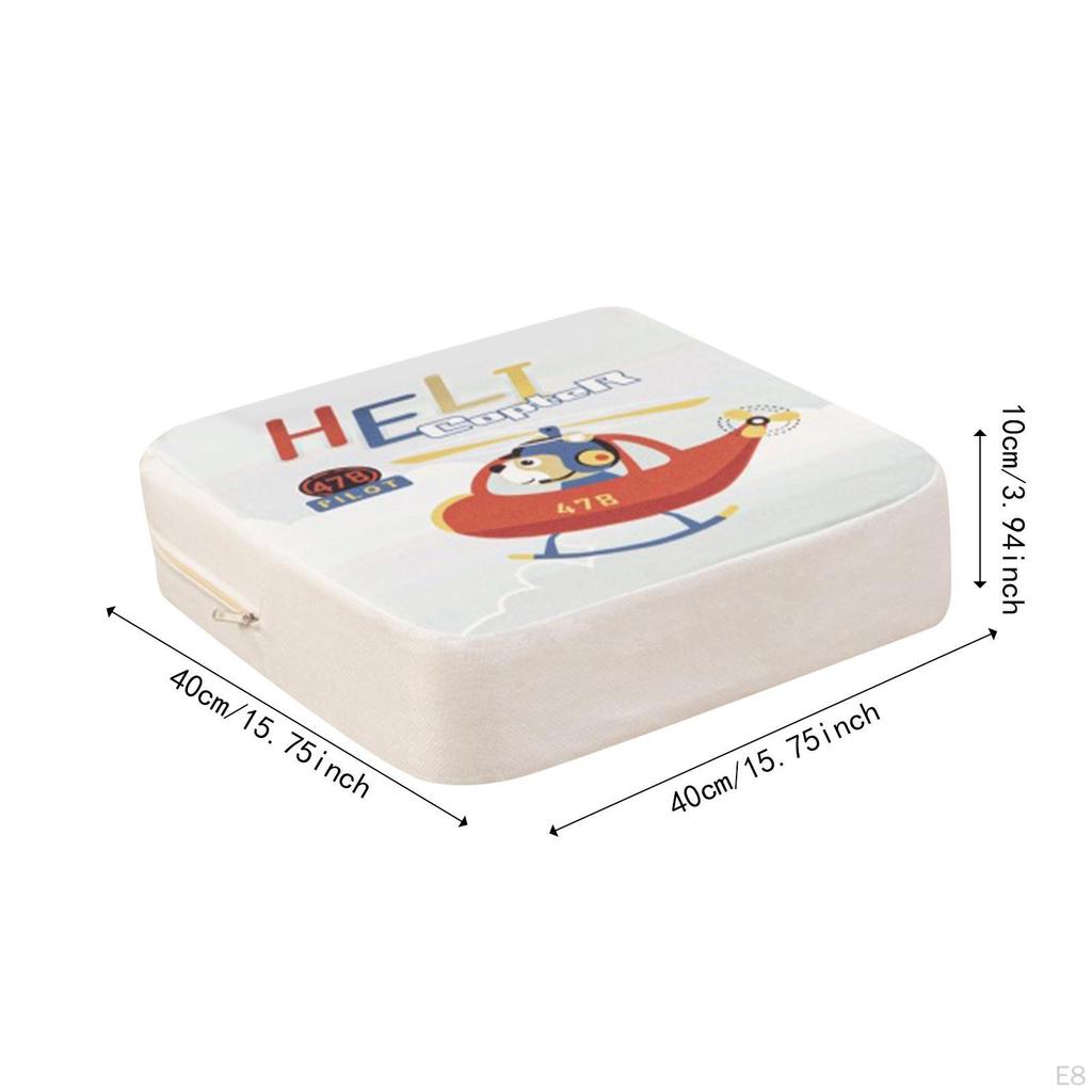 Booster Cushion for Kitchen Chairs, Designed Boys and Girls with Straps
