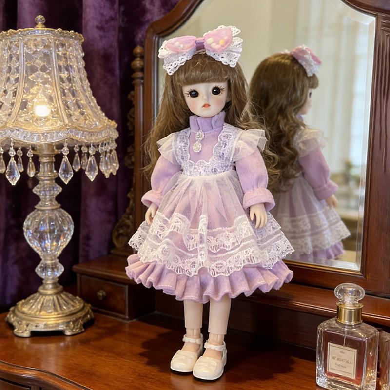 30cm Lolita Doll Outfit Set 6-Point BJD Dolls Clothes Only Non-Plush Toy Girls Ages 4-6