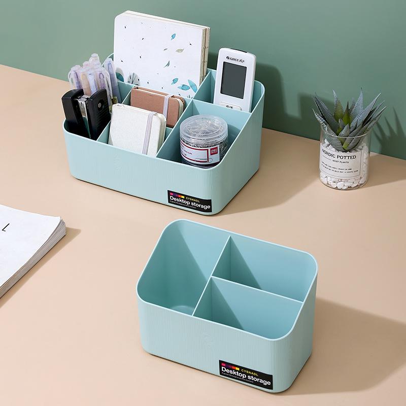 Minimalist Desktop Makeup Storage Box with Drawers for Cosmetics and Remote Control