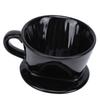 Keramik Pour Over Kaffeefilter 3 Löcher V-Form Manuelles Brühgerät Keramik Einzelbecher für Zuhause Restaurant Café Schwarz 1 2
