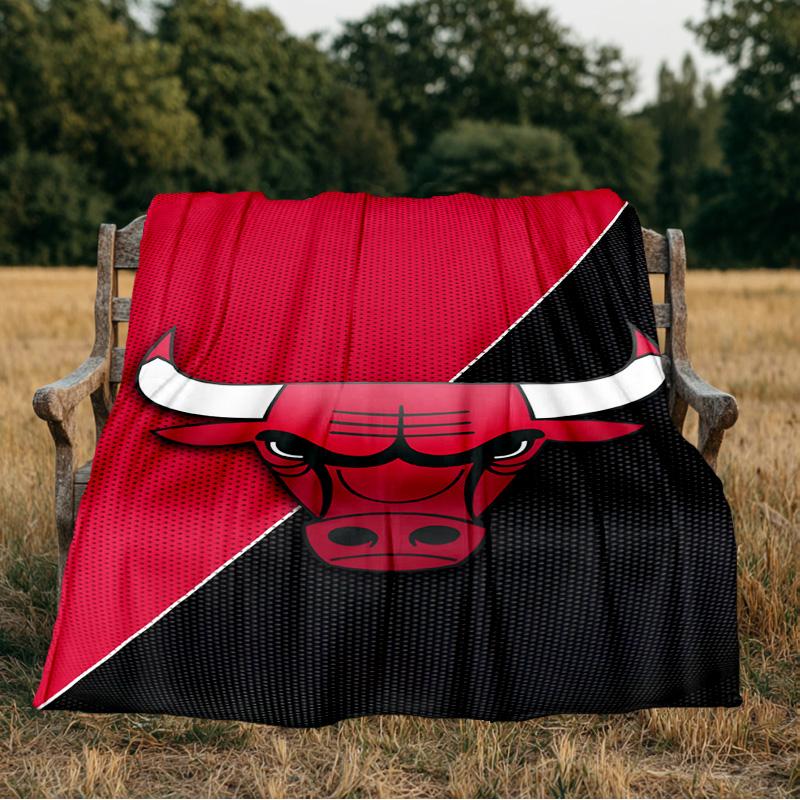 Red Bulls Basketball Blanket Flannel Throw for Sofa, Indoor, Camping, Living Room, Office, Chair, And Bed Soft Birthday Gift