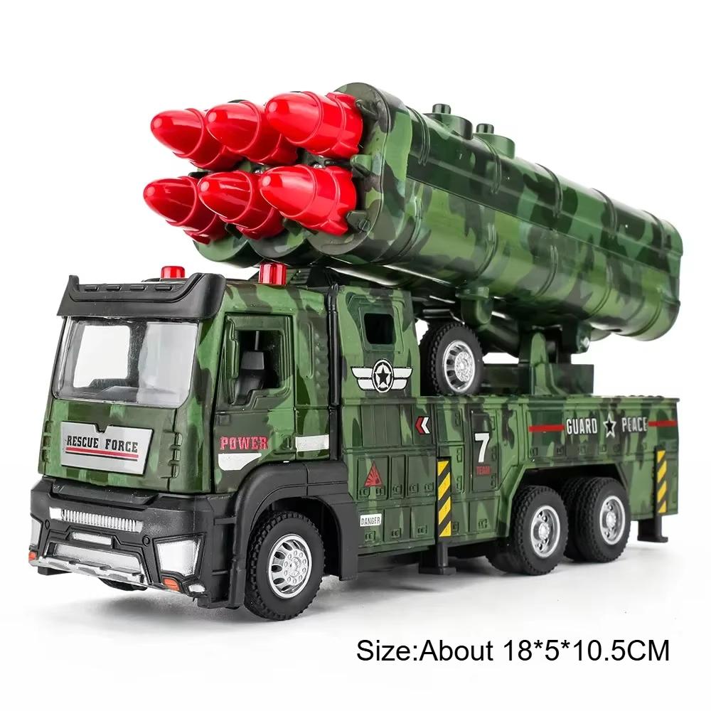 1:32 Scale Missile Vehicle Model Car Toy Movable Parts Doors Opened Alloy Military Vehicles Models Toys Table Top Decoration