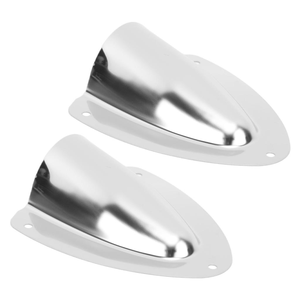 1 Pair Stainless Steel Clam Shell Vent Polished Marine Wire Cable Vent Cover for Yacht Boats Fishing Boats 100mm 3.93in