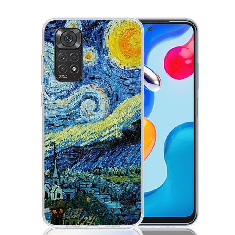 Van Gogh Oil Art Painting Case Phone Cover for Xiaomi Redmi Note 14 13 12S 12 11S 11 11T 11E 10S 10 Pro Plus 5G Trend Fundas Not