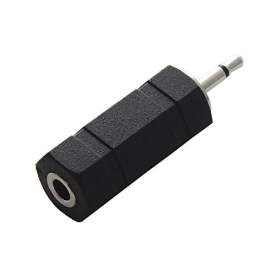 Mono Ultra Mini Plug to Stereo Mini Jack Conversion Plug F-Factory 2.5mm (Male) 3.5mm (Female) (2-Pack) PLG-H01-2P