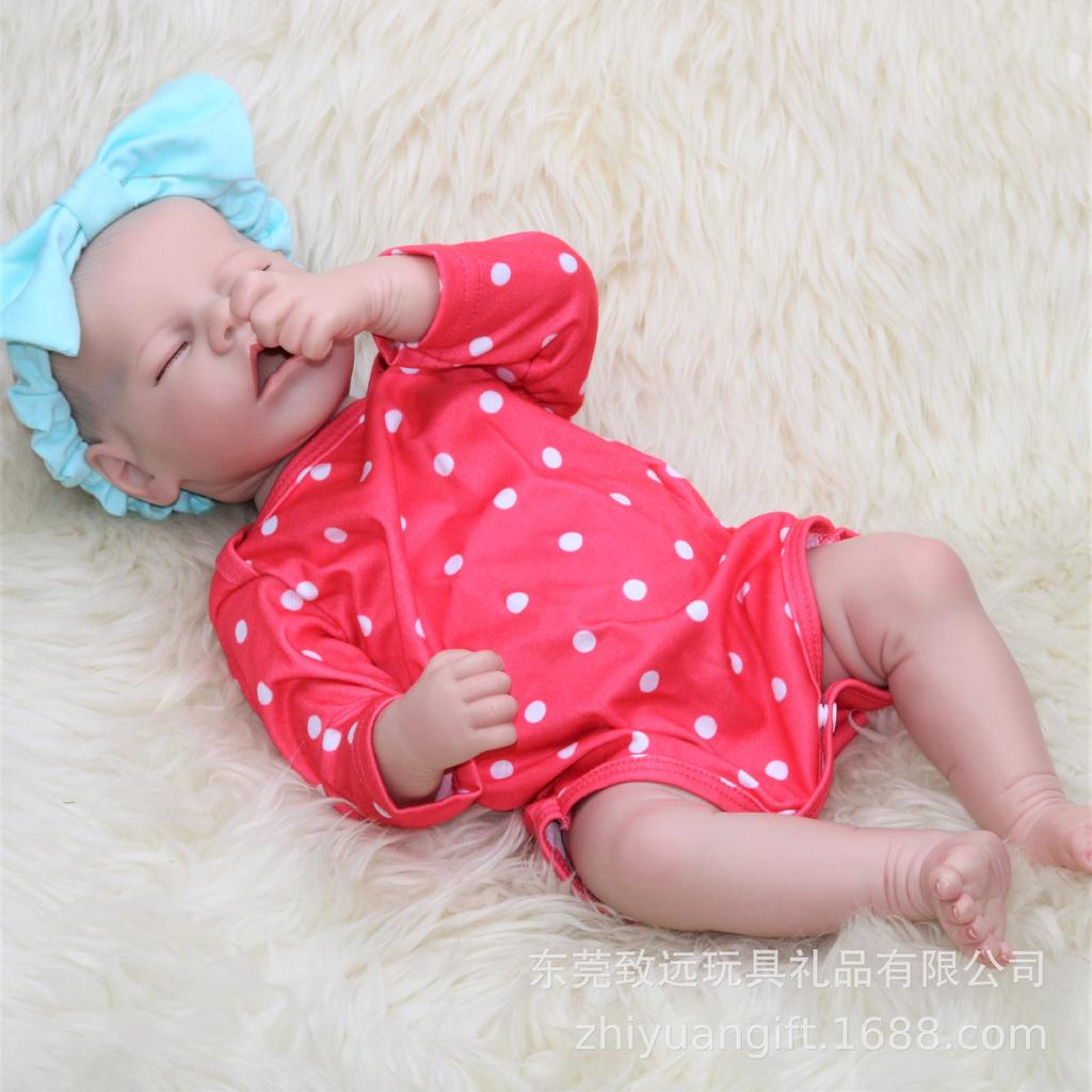 18 Inch/46cm Reborn Baby Doll Soft Silicone Vinyl Realistic Newborn Toy Gift for Kids
