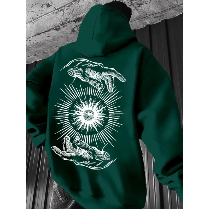 Lässiger Kapuzenpullover für Damen und Herren mit Palmen-Sonnen-Print, die perfekte Wahl für coole Jugendliche in den Herbst- und Wintermonaten